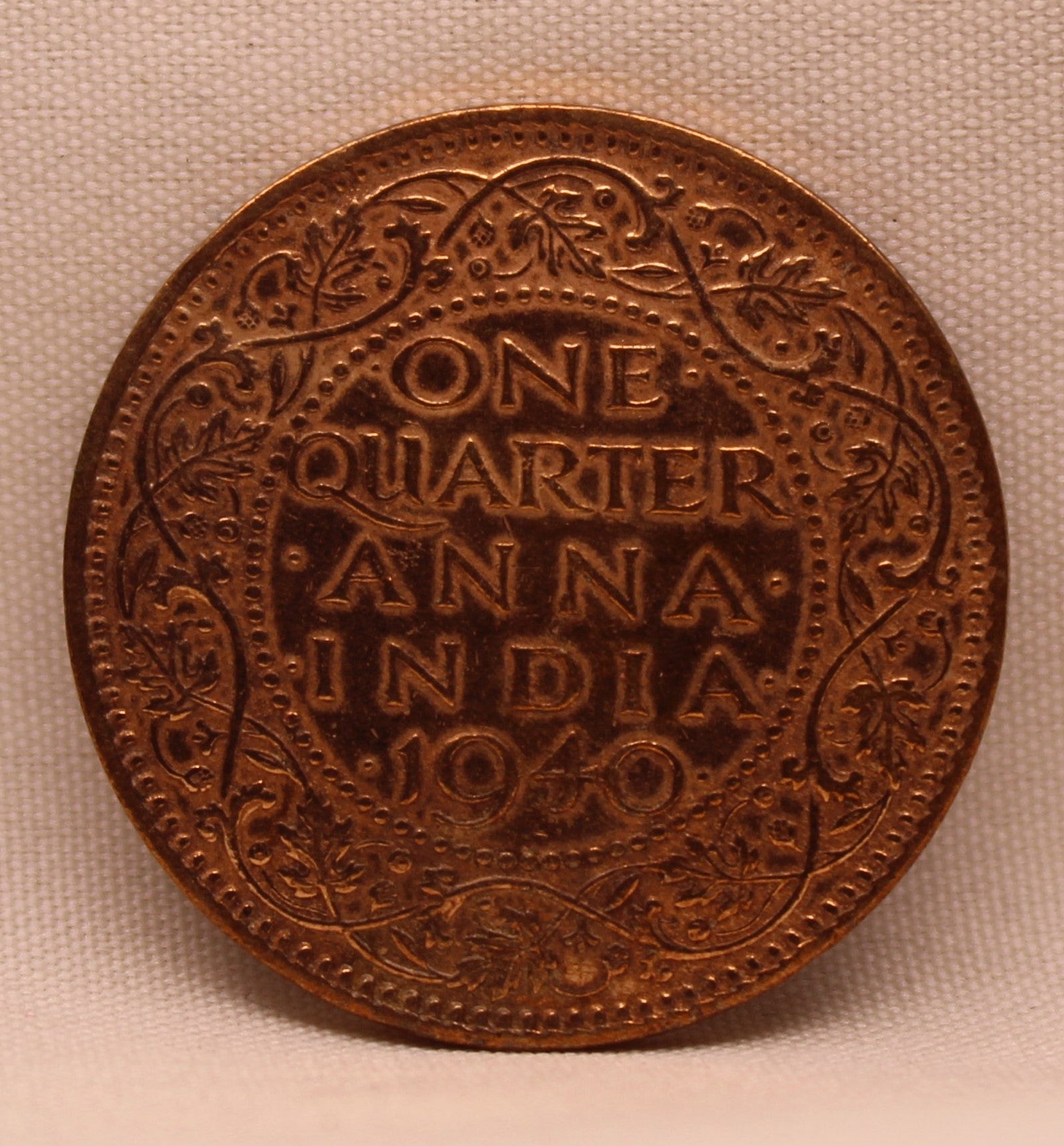 Quarter Anna King George VI 1940 Calcutta Mint