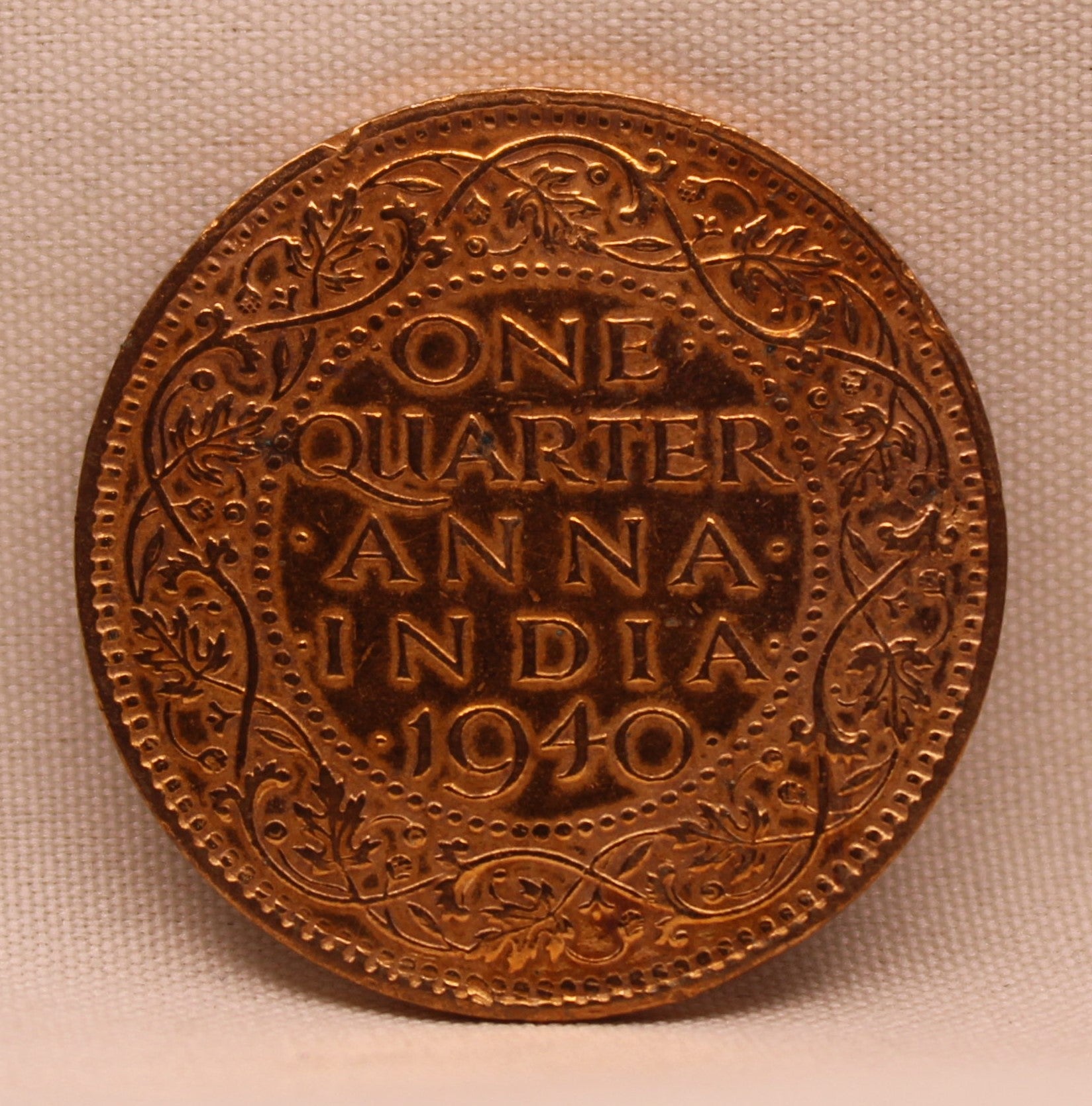 Quarter Anna King George VI 1940 Calcutta Mint