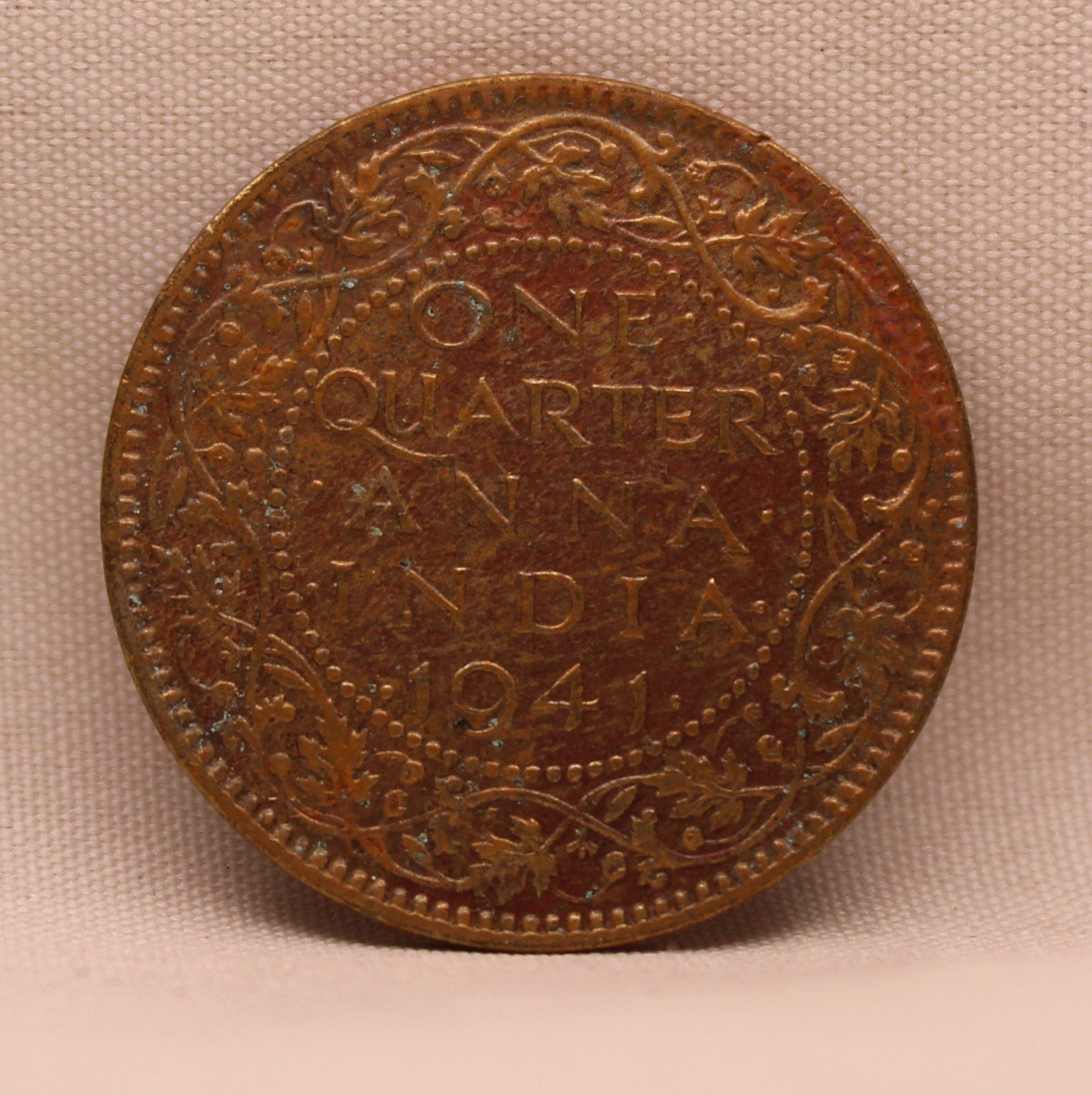 Quarter Anna King George VI 1941 Calcutta Mint