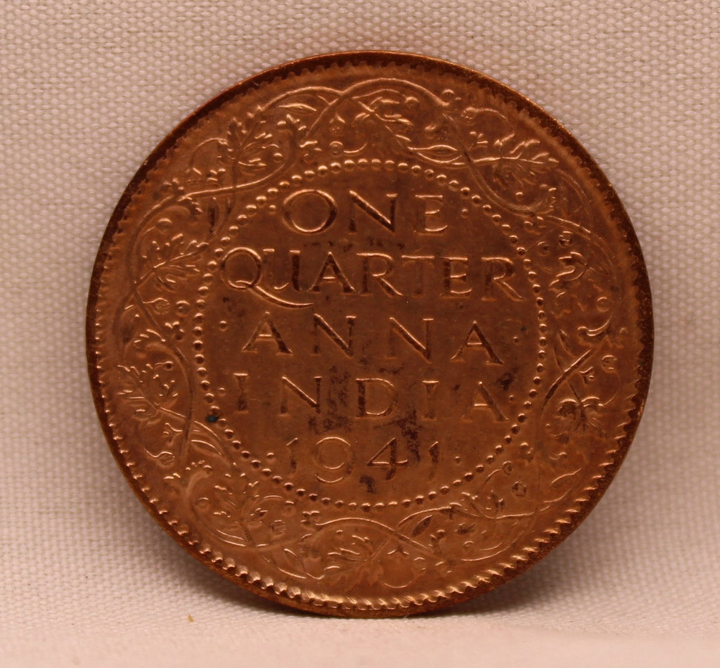 Quarter Anna King George VI 1941 Calcutta Mint