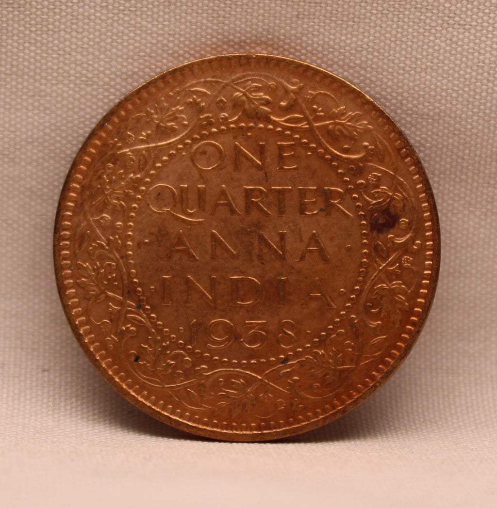 Quarter Anna King George VI 1938 Calcutta Mint