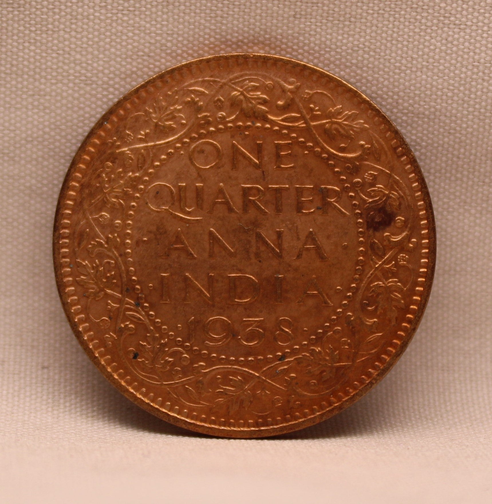Quarter Anna King George VI 1938 Calcutta Mint