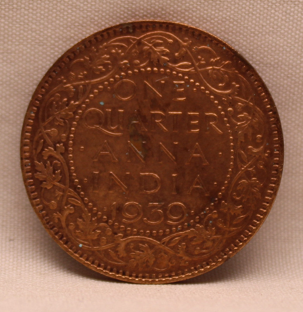 Quarter Anna King George VI 1939 Calcutta Mint