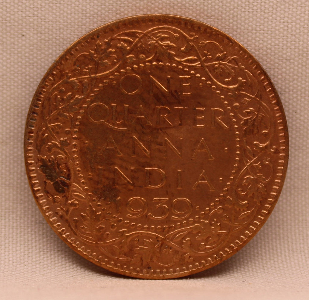 Quarter Anna King George VI 1939 Calcutta Mint