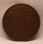 Quarter Anna 1938 George VI Copper coins