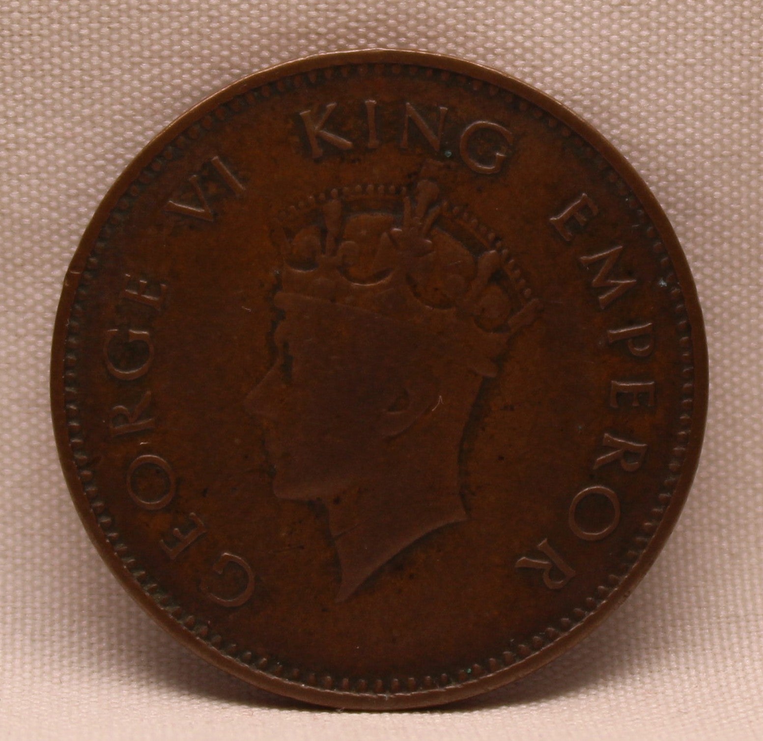Quarter Anna 1938 George VI Copper coins