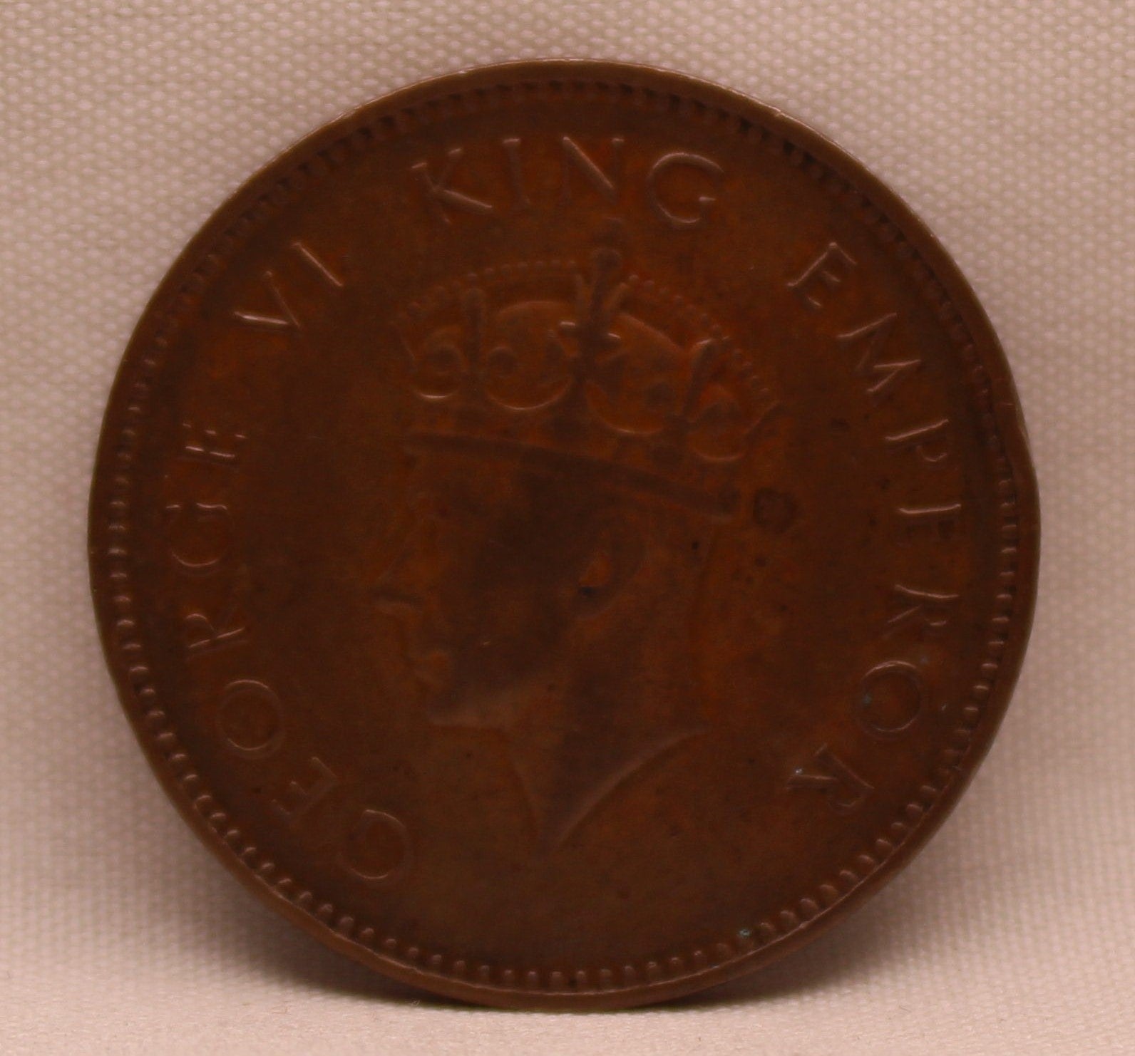 Quarter Anna 1938 George VI Copper coins