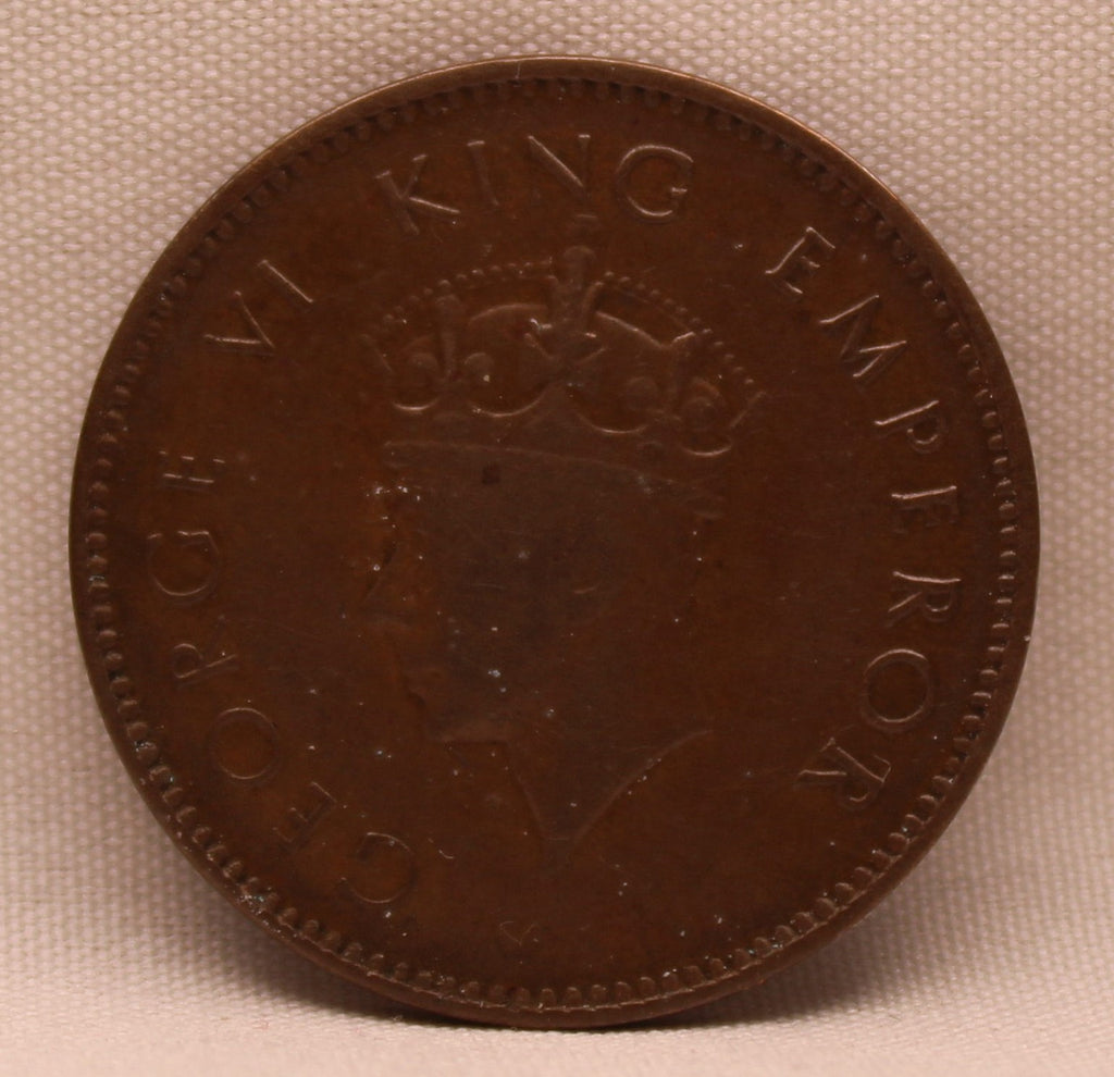 Quarter Anna 1938 George VI Copper coins