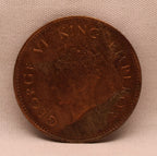 Quarter Anna 1938 George VI Copper coins