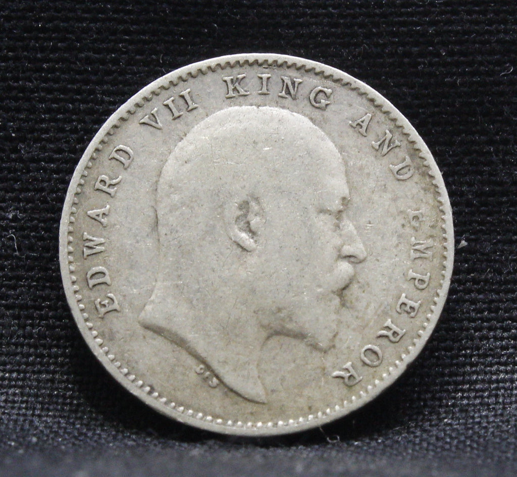 2 Annas 1907 Edward VII Silver coins