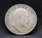 2 Annas 1907 Edward VII Silver coins