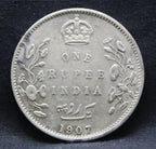 1 Rupee 1907 Edward VII Silver coins