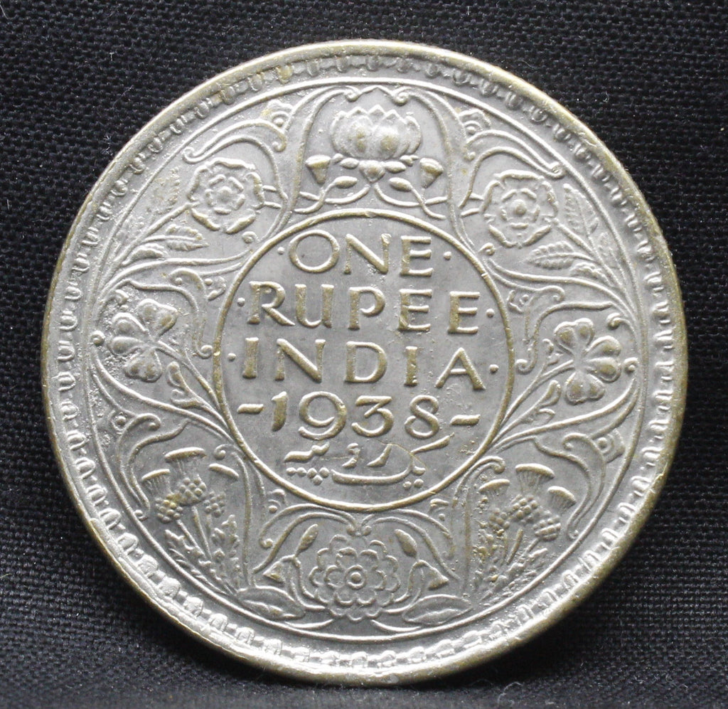 One Rupee 1938 George VI Silver coins