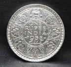 One Rupee 1938 George VI Silver coins