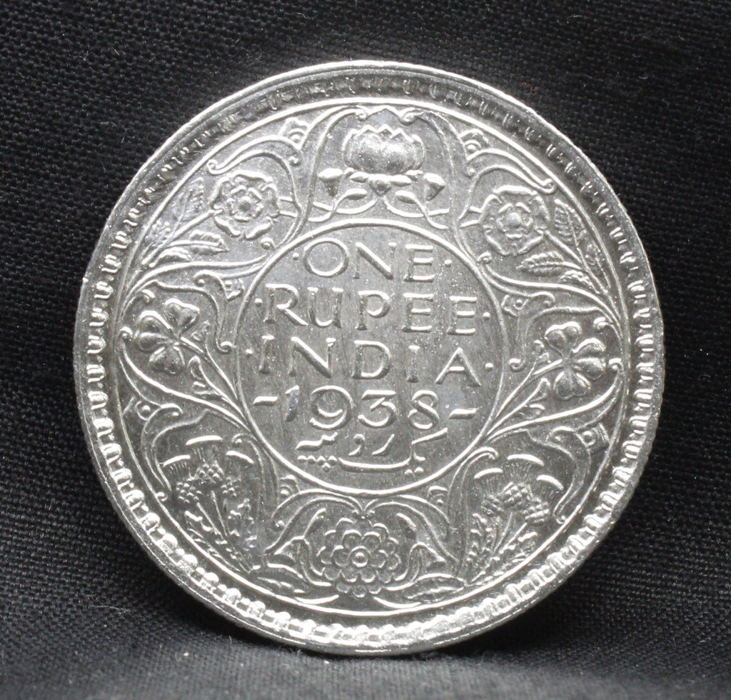 One Rupee 1938 George VI Silver coins