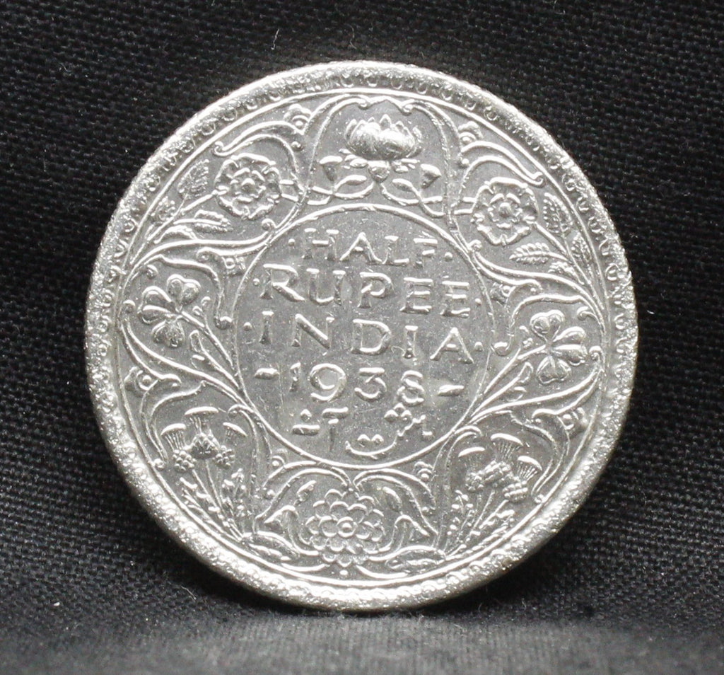 Half Rupee 1938 George VI Silver coins
