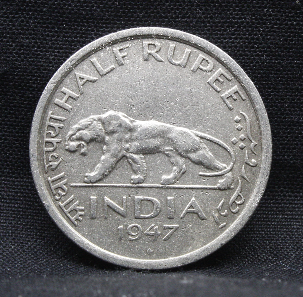Half Rupee 1947 George VI Nickel coins