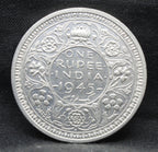 LARGE V 1945 Bombay Mint George VI One Rupee Silver coins