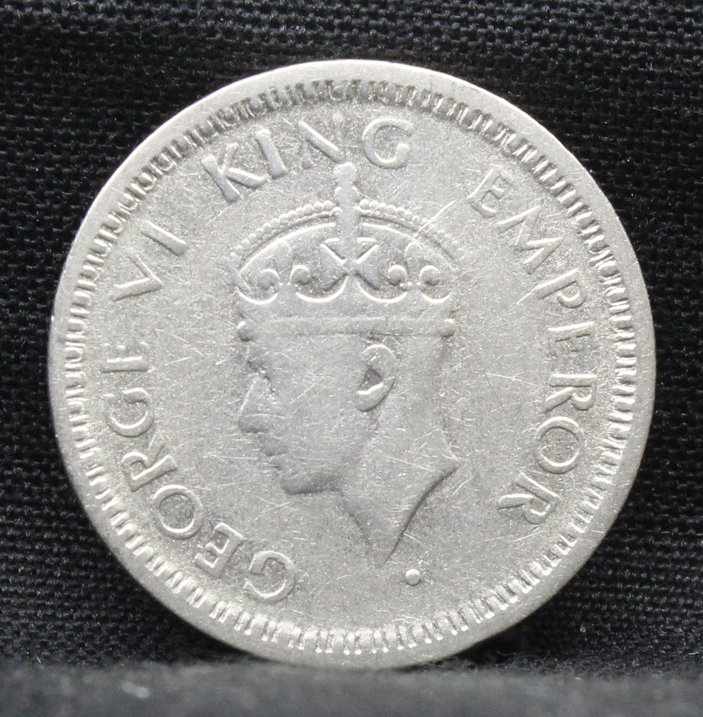 Quarter Rupee 1945 George VI Silver coins