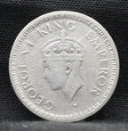 Quarter Rupee 1945 George VI Silver coins