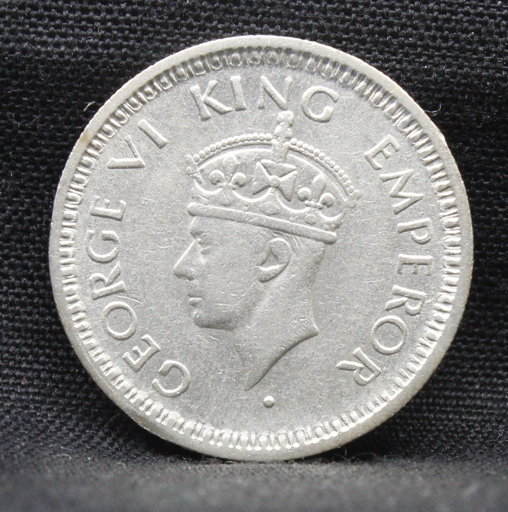 Quarter Rupee 1945 George VI Silver coins