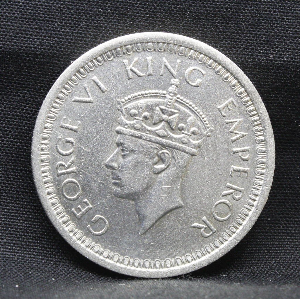 LARGE V 1945 Lahore Mint George VI One Rupee Silver coins