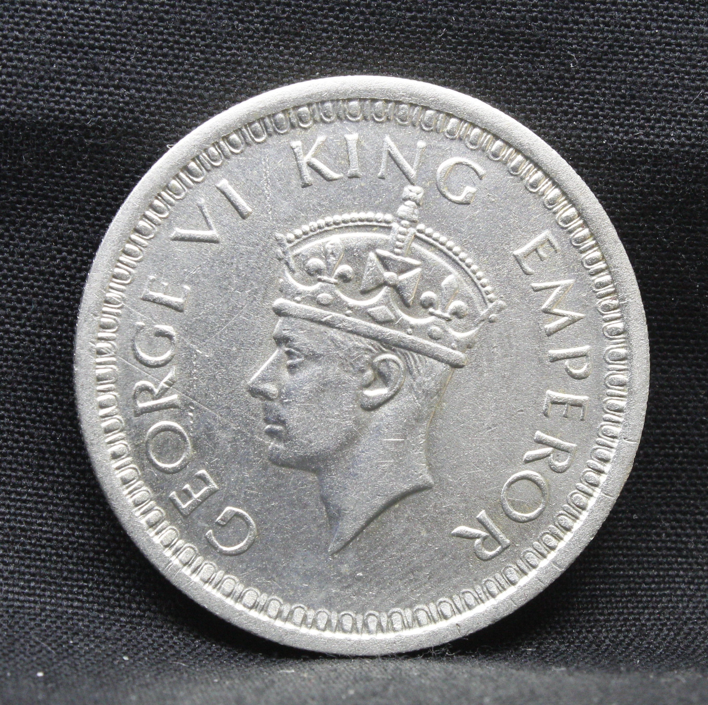 LARGE V 1945 Lahore Mint George VI One Rupee Silver coins