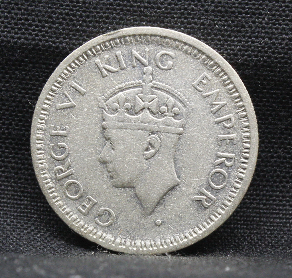 Quarter Rupee 1945 George VI Silver coins