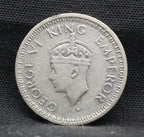 Quarter Rupee 1945 George VI Silver coins