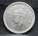 One Rupee 1945 George VI Silver coins