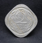 2 Annas 1940 George VI Copper-Nickel coins