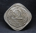 2 Annas 1940 George VI Copper-Nickel coins