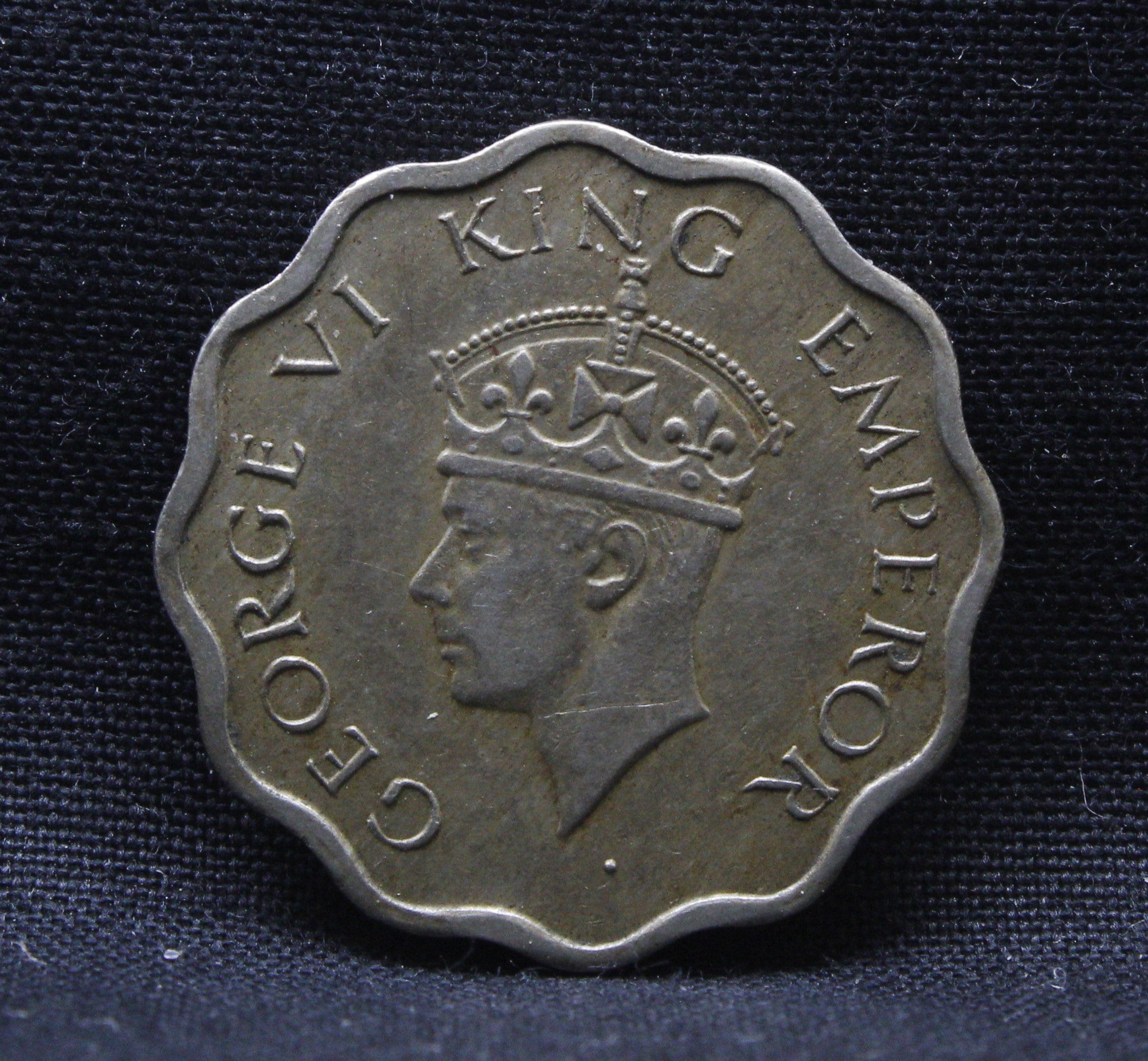 1 Anna 1940 George VI Copper-Nickel coins