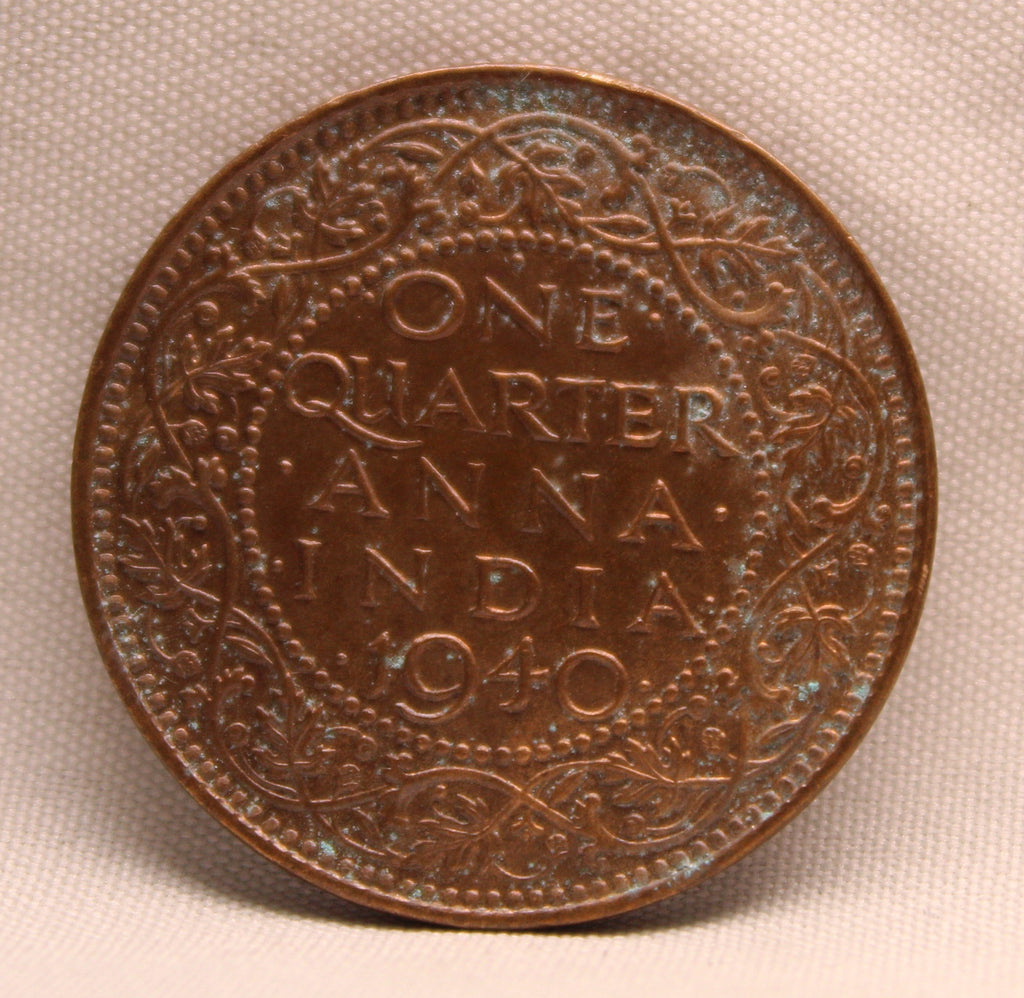 Quarter Anna 1940 George VI Copper coins