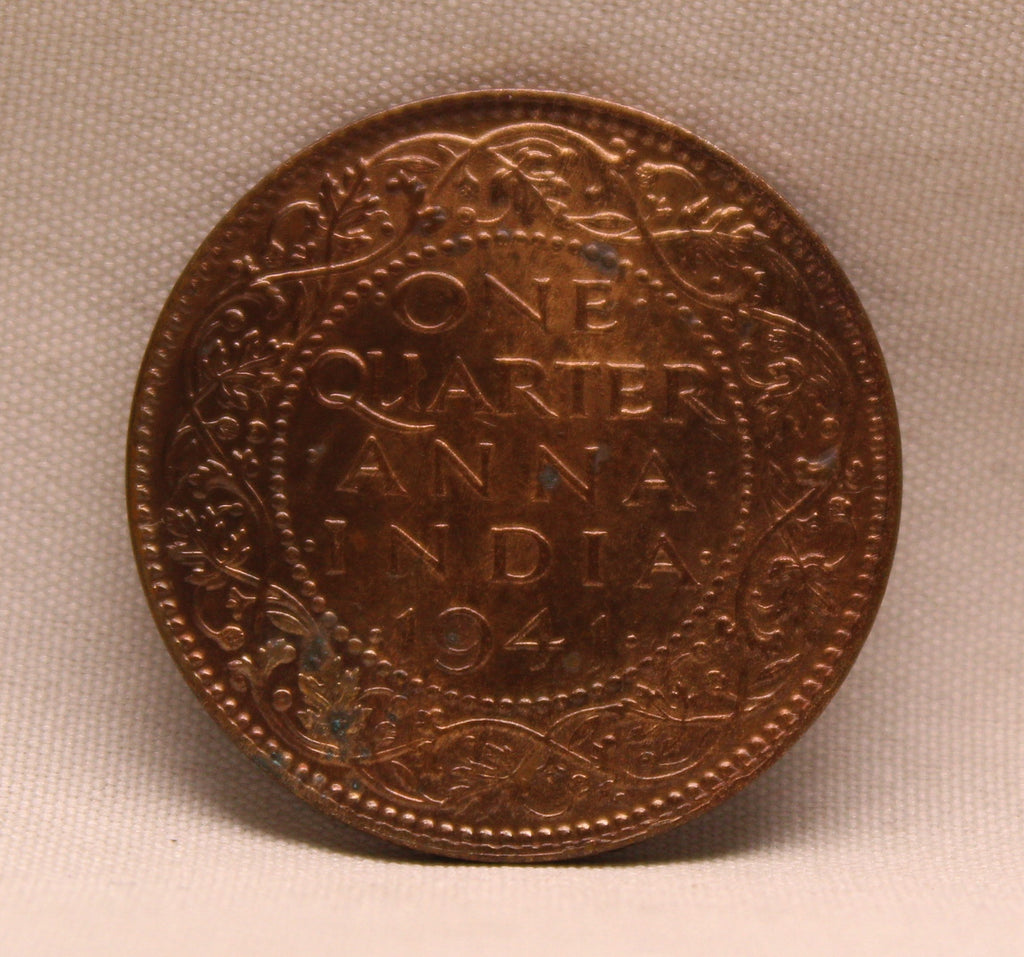 Quarter Anna 1941 George VI Copper coins