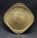 Half Anna 1942 George VI Nickel-Brass coins