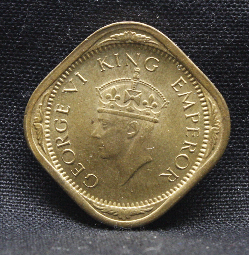Half Anna 1942 George VI Nickel-Brass coins