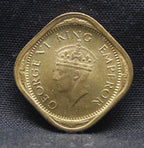 Half Anna 1942 George VI Nickel-Brass coins