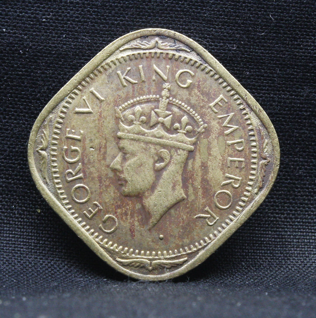 2 Annas 1942 George VI Copper-Nickel coins
