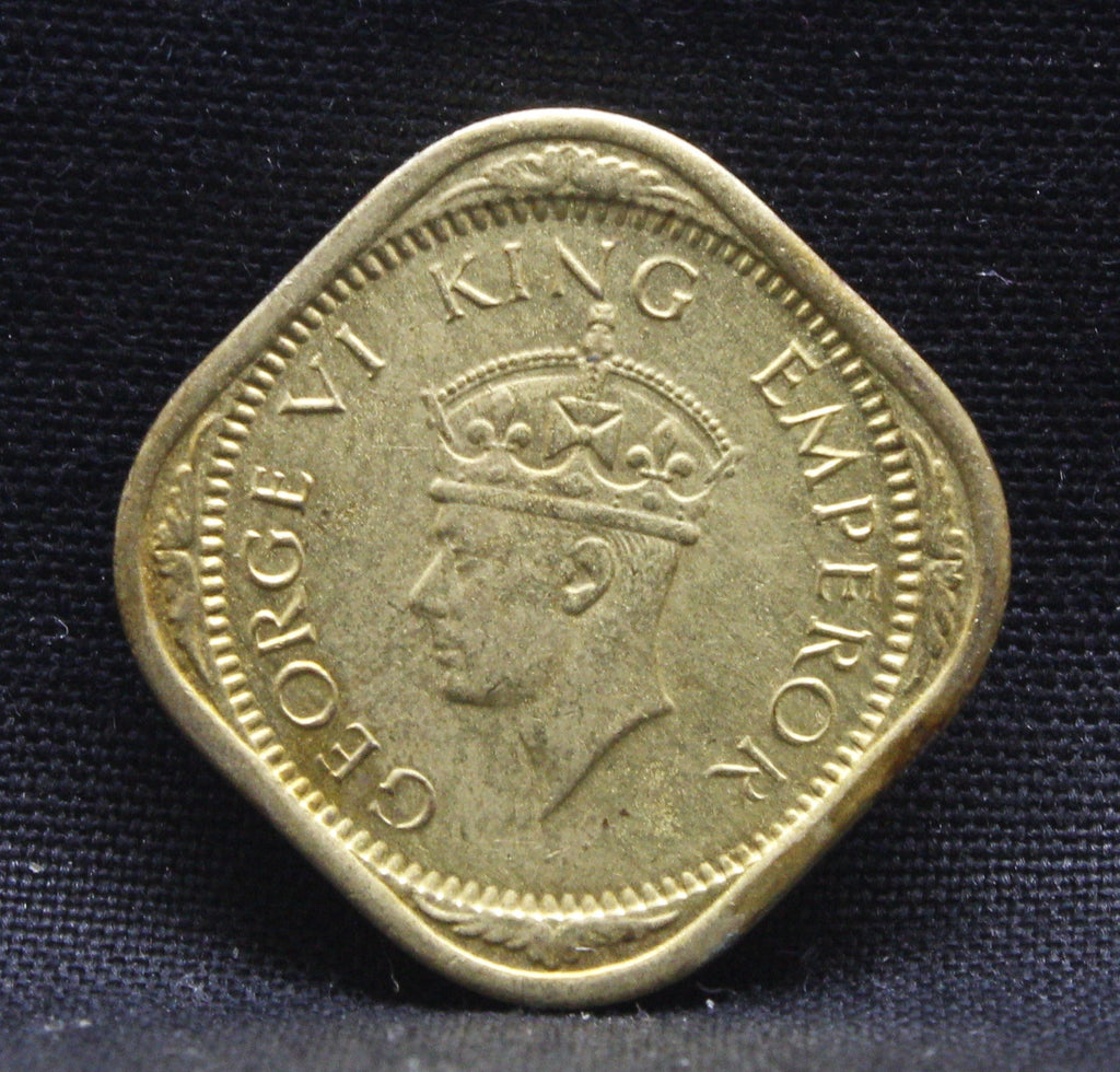 Half Anna 1942 George VI Nickel-Brass coins