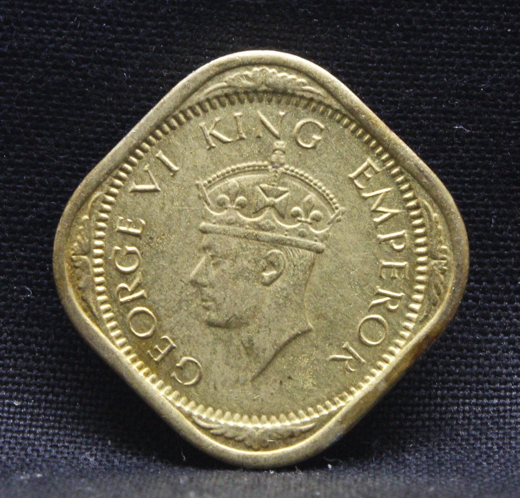 Half Anna 1942 George VI Nickel-Brass coins