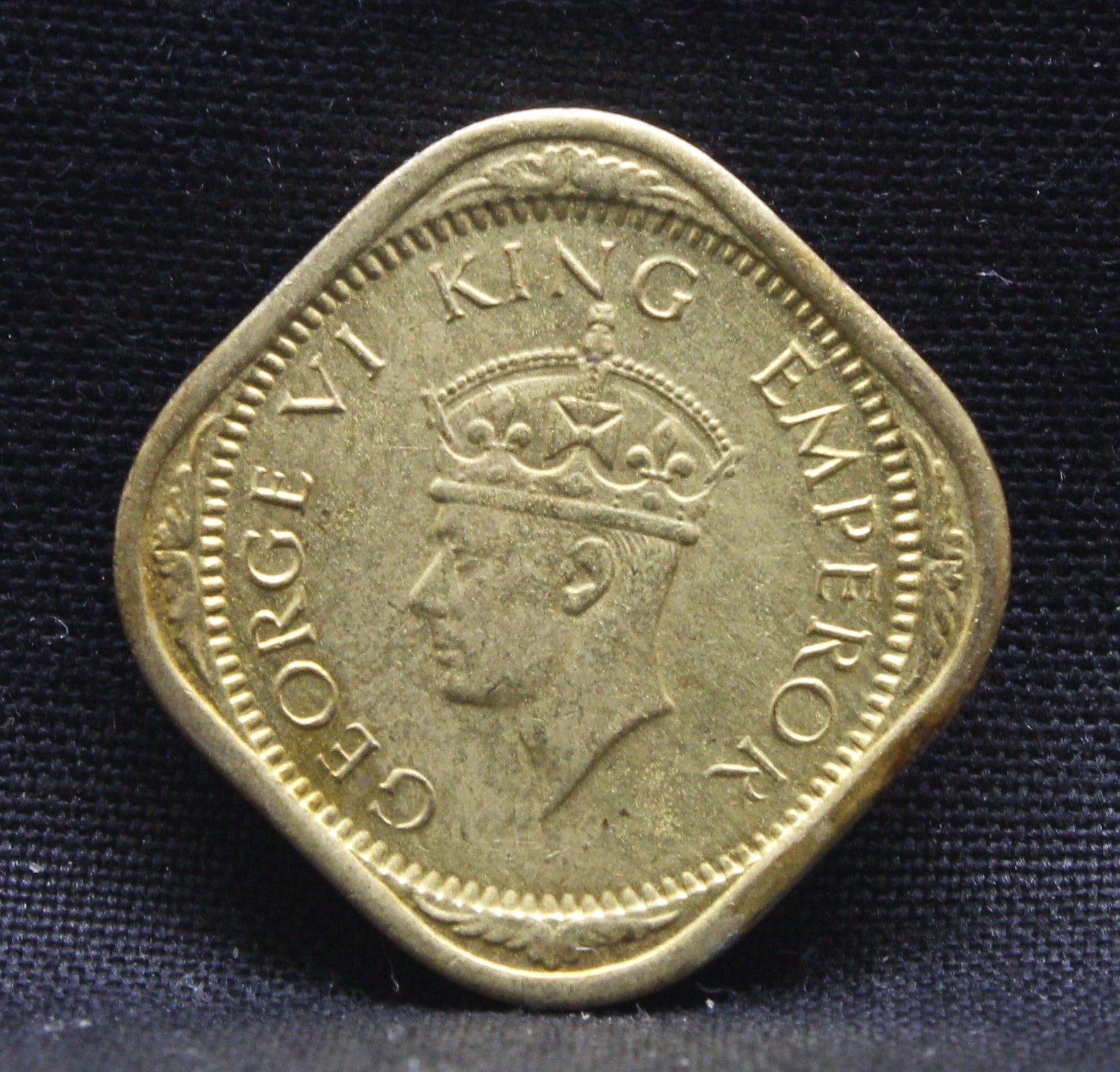 Half Anna 1942 George VI Nickel-Brass coins