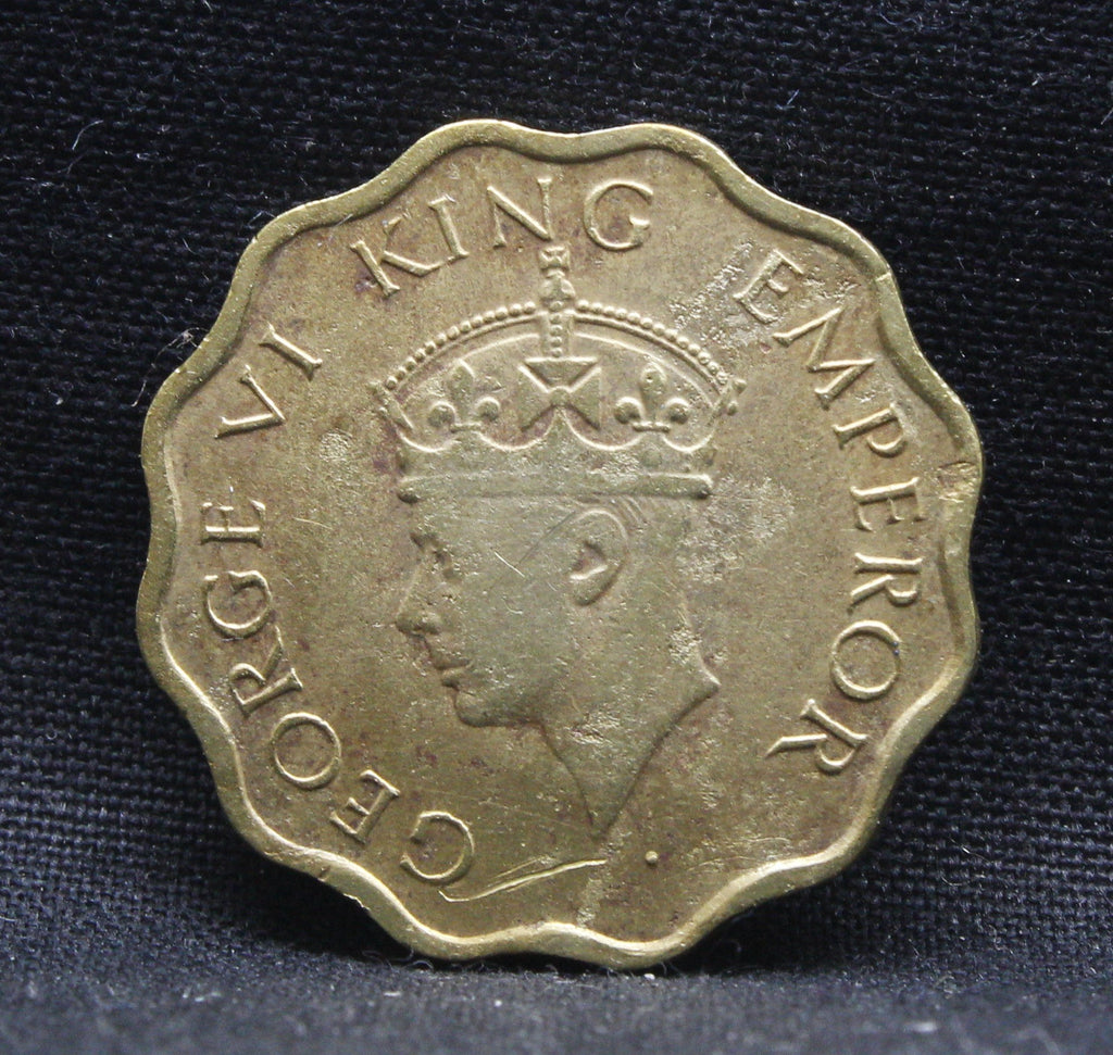 1 Anna 1942 George VI Copper-Nickel coins