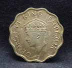 1 Anna 1942 George VI Copper-Nickel coins