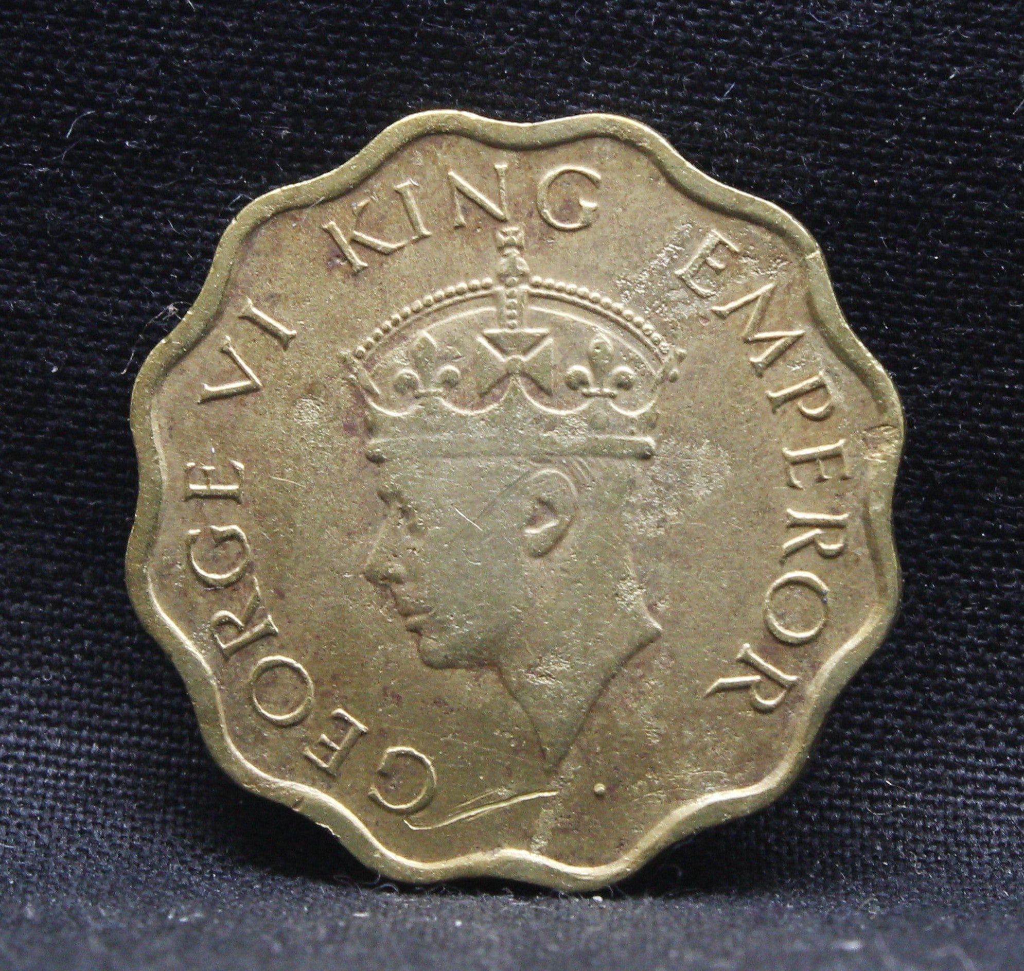 1 Anna 1942 George VI Copper-Nickel coins