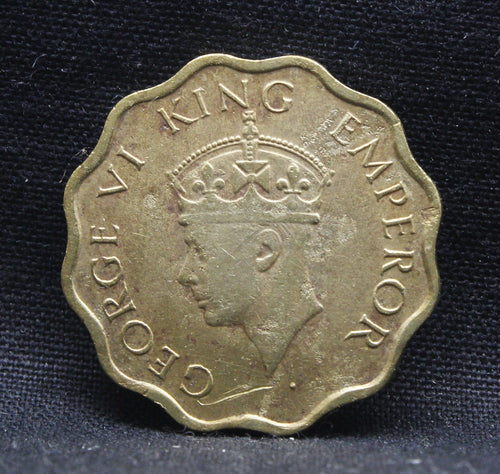 1 Anna 1942 George VI Copper-Nickel coins