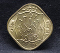 Half Anna 1942 George VI Nickel-Brass coins