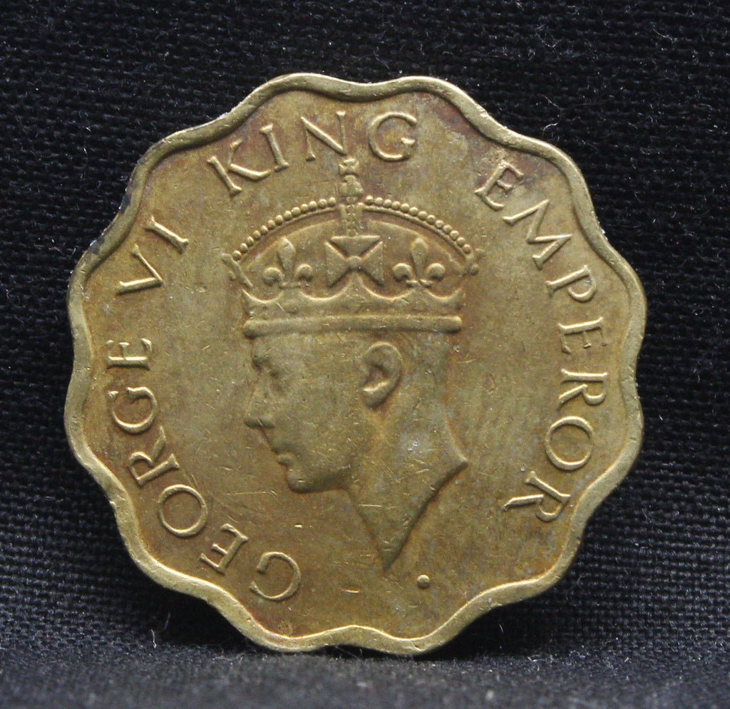 1 Anna 1942 George VI Copper-Nickel coins