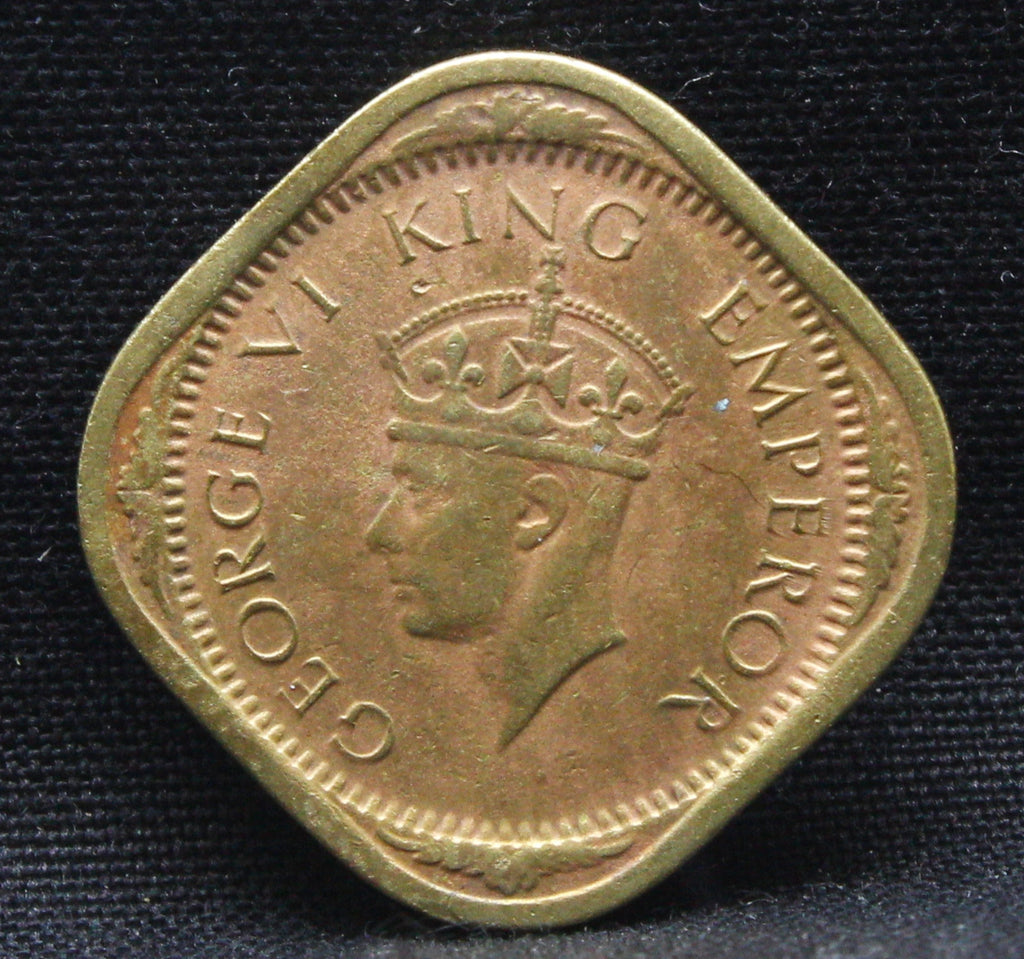 Half Anna 1942 George VI Nickel-Brass coins