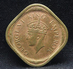Half Anna 1942 George VI Nickel-Brass coins